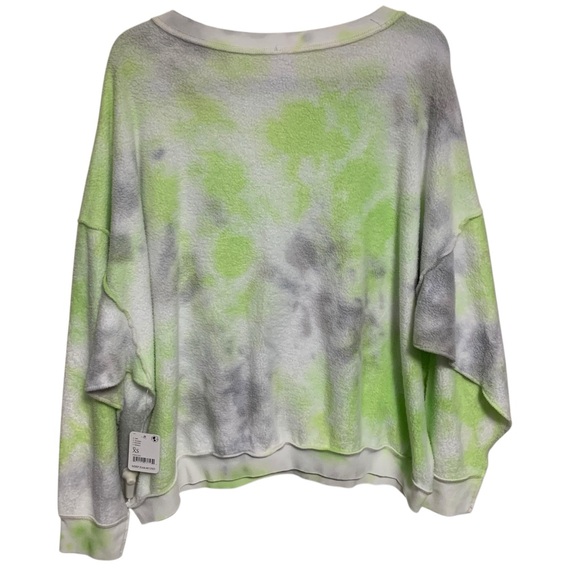 Free people Sweatshirt size xs citron/gray colorway - Picture 2 of 8